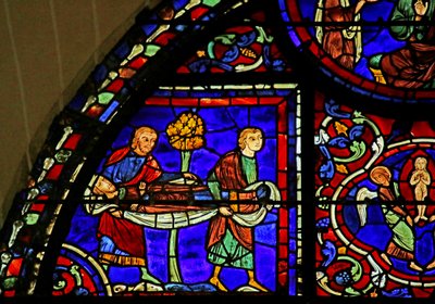 Escena de la Vida de San Martín, Catedral de Chartres de French School